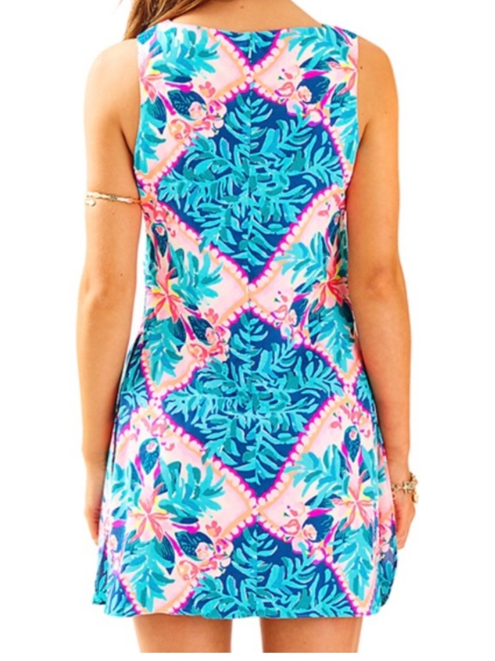 NWT Lilly Pulitzer Tanya Romper Seaside Aqua Coconut Cove Size 10 - Picture 5 of 12